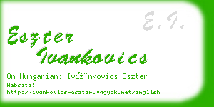 eszter ivankovics business card